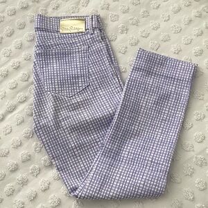 Lilly Pulitzer Purple and White Checkered Pants